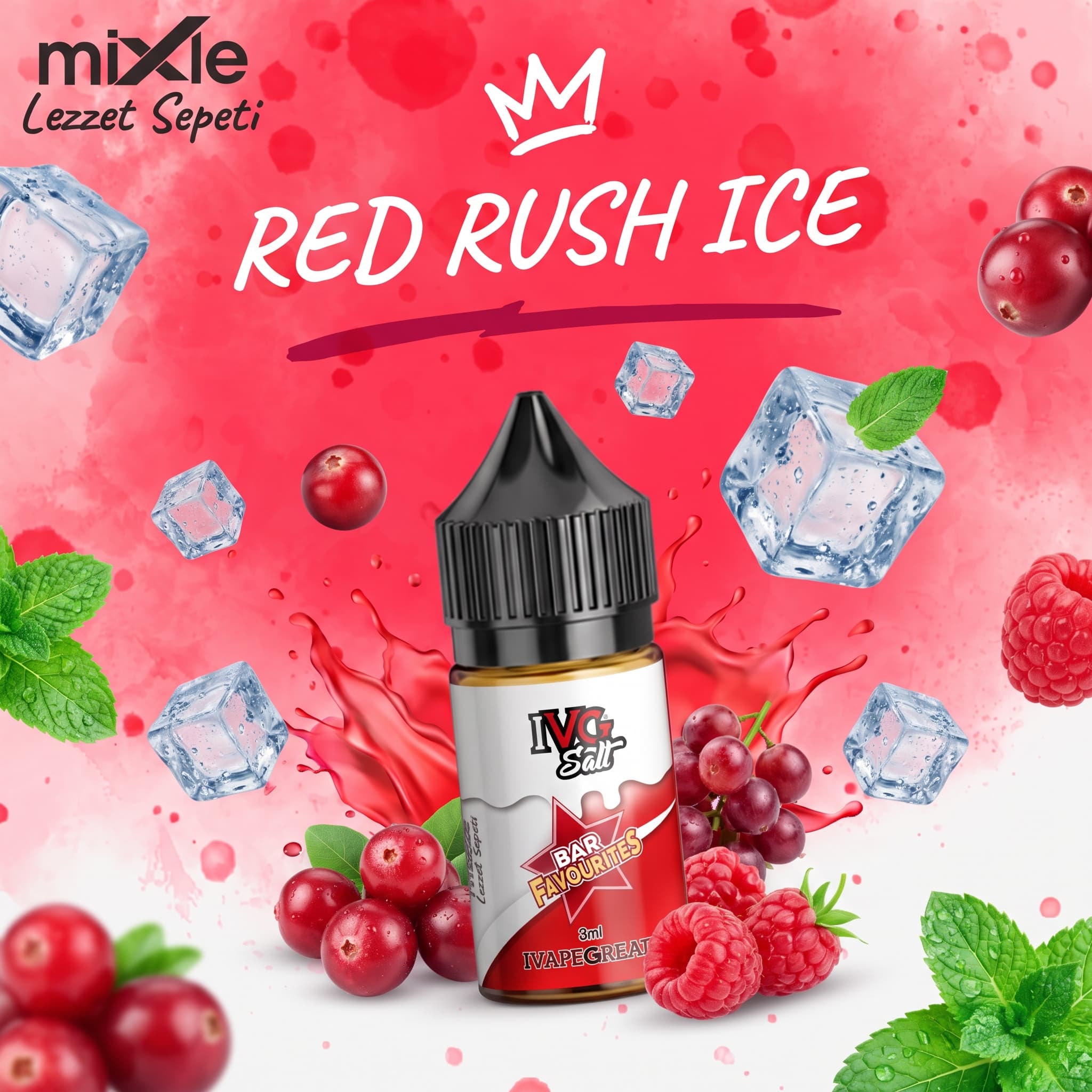 IVG Salt – Red Rush Ice — 30 ml Diykit (9 ml aroma)