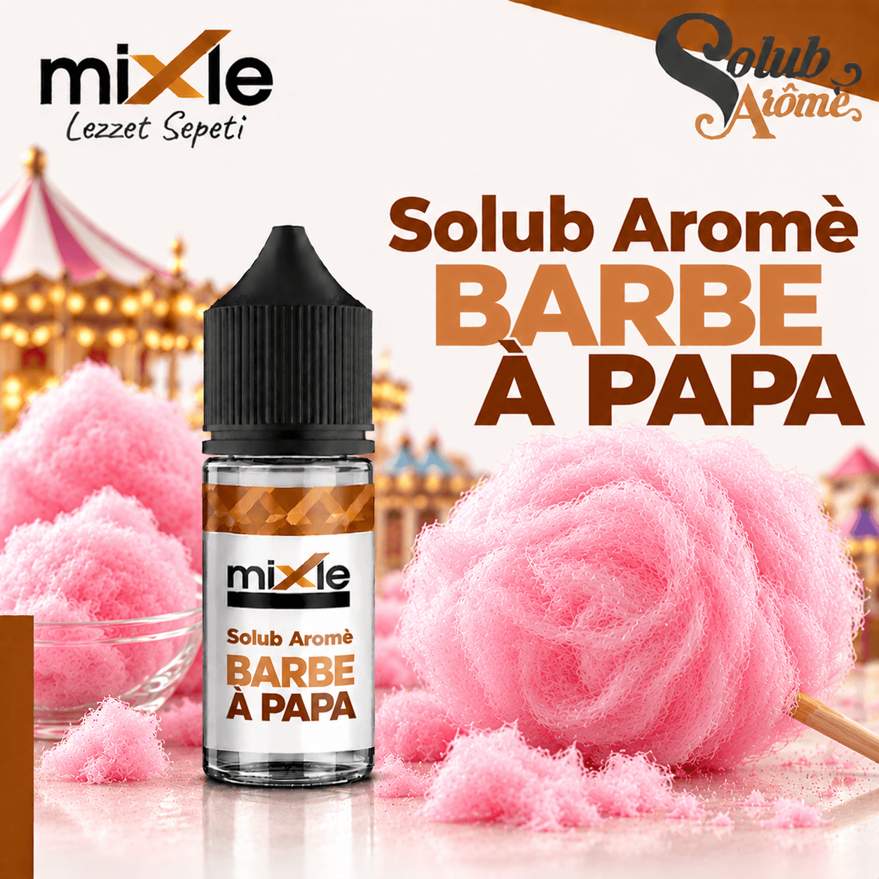 Solub Arome – Barbe À Papa — 30 ML Diykit (6 ML Aroma)